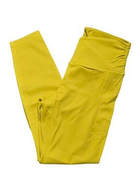 NWT | Ododos | Mustard Yellow High-Waisted Cross-Waist Leggings with Pockets | M